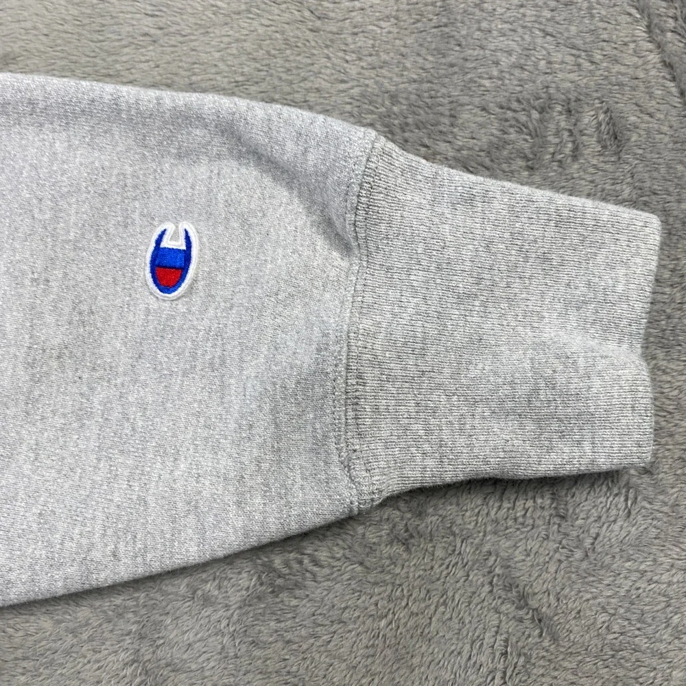 Vintage Champion Hoodie Reverse Weave XL Gray Pullover Heavyweight Sweatshirt - Picture 7 of 10